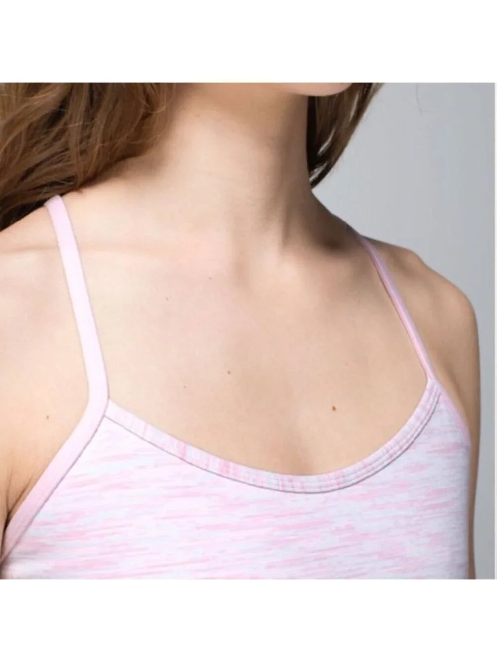 Lululemon Power Y Tank *LuonWee Are From Space White Barely Pink / Barely Pink